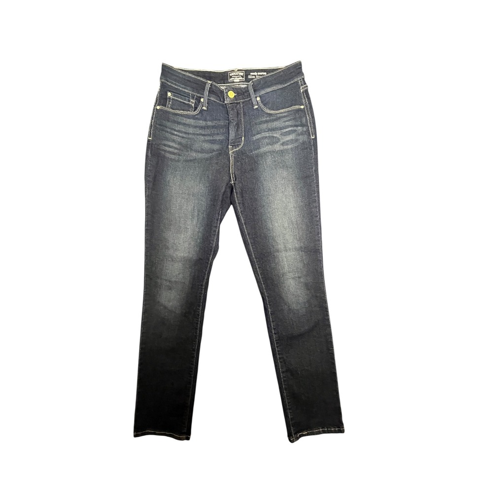 Signature Levi Strauss Totally Shaping‎ Slim Straight Jeans Dark Wash 8S W29 L28